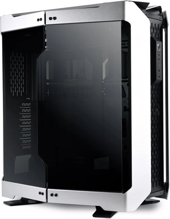 Lian Li Odyssey X, silber, Glasfenster