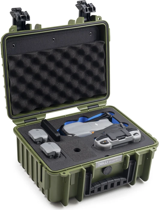 B&W International Drone Case Typ 3000 PP.117 für DJI Air 3 bronze grün