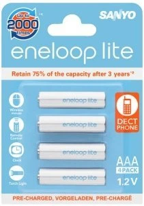 Panasonic eneloop lite (Gen 1) Micro AAA NiMH 600mAh, 4er-Pack
