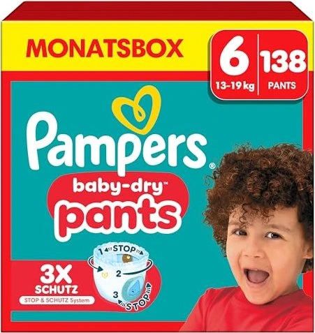 Pampers Baby-Dry pants Gr.6 Einwegwindel, 14-19kg, 138 Stück