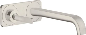 Hansgrohe Axor Citterio E Waschbeckenarmatur mit Platte edelstahloptik