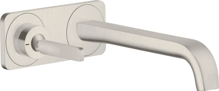 Hansgrohe Axor Citterio E Waschbeckenarmatur mit Platte edelstahloptik