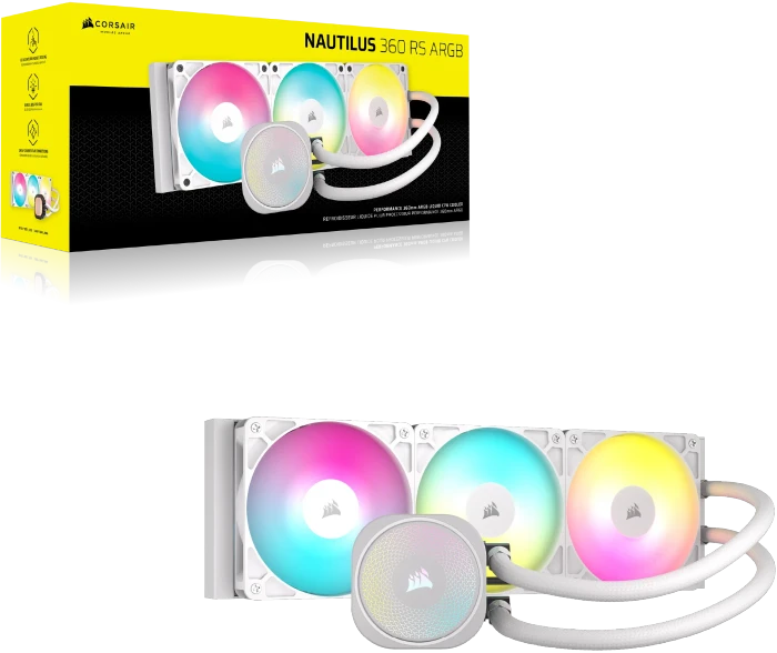 Corsair Nautilus 360 RS ARGB, weiß
