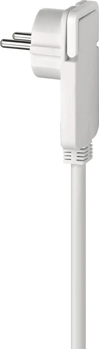 Brennenstuhl Verlängerungskabel mit Doppelkupplung und Winkel-Flachstecker IP20 weiß H05VV-F 3G1,5, 5m