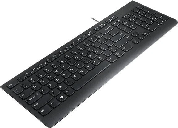 Lenovo Essential Wired Keyboard, schwarz, USB, IT