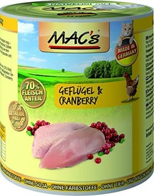 MAC's Cat Geflügel und Cranberry Adult, 4.80kg (6x 800g)