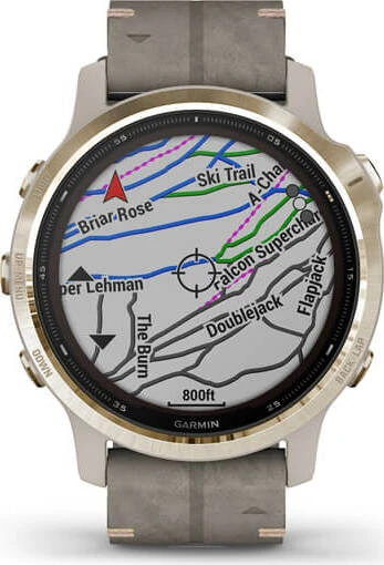 Garmin Fenix 6S Pro Solar light gold/shale grey