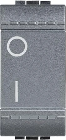Bticino LivingLight Ausschalter 2-polig SK 1-modulig, anthrazit