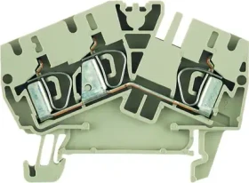 Weidmüller ZDU 4-2/3AN LSC Durchgangs-Reihenklemme, Zugfederanschluss, 4 mm², 800 V, 32 A, dunkelbeige