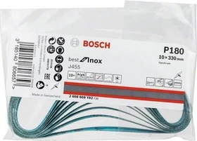 Bosch Professional J455 Best for Inox Schleifband K180, 10x330mm, 10 Stück