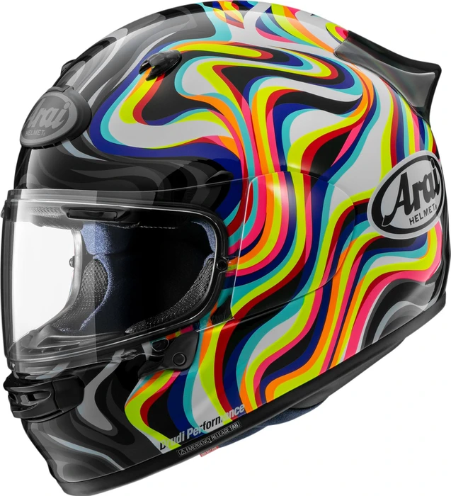 Arai Quantic Swirl schwarz/weiß/gelb/blau