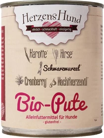 Herzens Hund Bio Pute mit Bio Gemüse, 4.80kg (6x 800g)