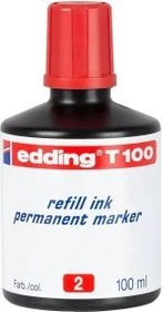 edding T100 Permanentmarker Tintenflasche rot, 100ml