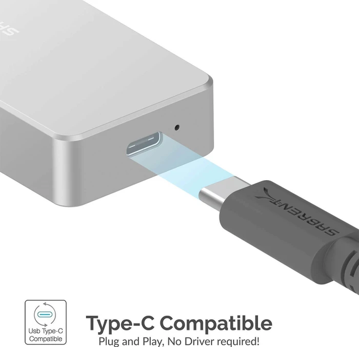 Sabrent NVMe PCIe M.2 M-Key Gehäuse, USB-C 3.1