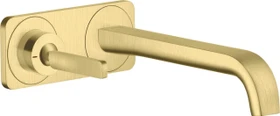 Hansgrohe Axor Citterio E Waschbeckenarmatur mit Platte brushed brass