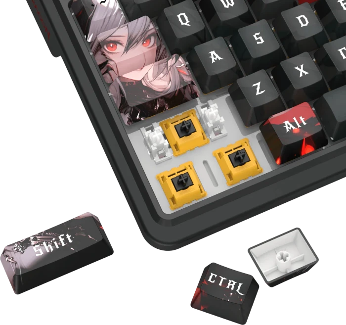Redragon Artemis K719 Pro Wireless, Anime Edition, LEDs RGB, Hi-Fi Custom, USB/Bluetooth, US