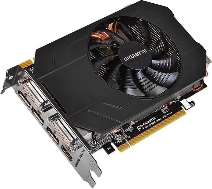 GIGABYTE GeForce GTX 970 Mini OC, 4GB GDDR5, 2x DVI, HDMI, 3x DP