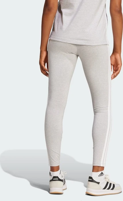 adidas Essentials 3-Streifen Cotton Leggings Hose lang light grey heather/white (Damen)