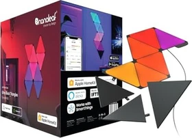 nanoleaf Shapes Ultra Black Triangles Smart Lighting LED Panel Starterkit 1.5W, 9 Stück