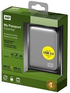 Western Digital WD My Passport Essential silber 500GB, USB 3.0 Micro-B