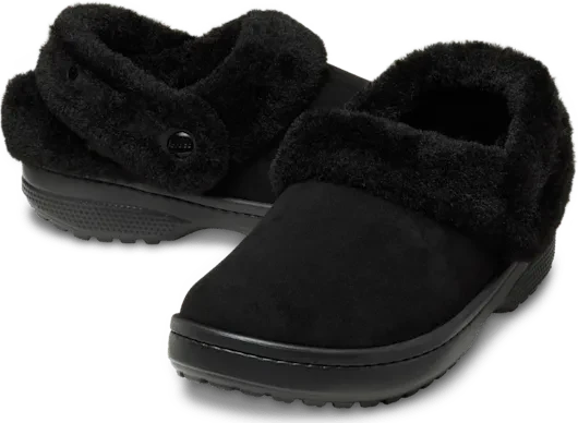 Crocs Classic Unfurgettable Vegan Suede Clog schwarz
