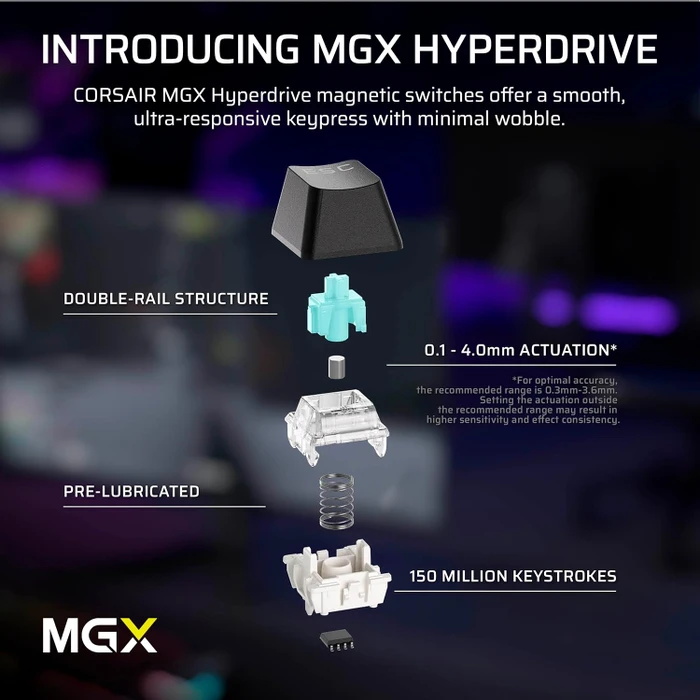 Corsair Makr Pro 75, schwarz, Corsair MGX Hyperdrive, USB, UK