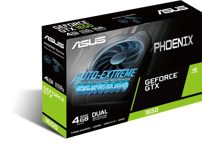 ASUS Phoenix GeForce GTX 1650 P, PH-GTX1650-4GD6-P, 4GB GDDR6, DVI, HDMI, DP