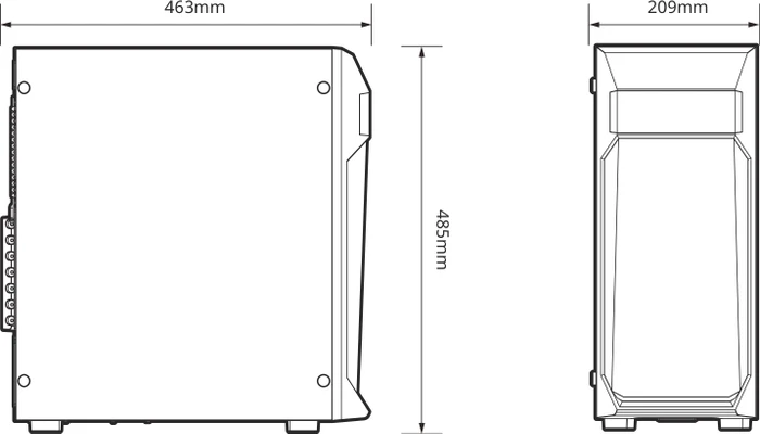 Zalman Z1 Plus, schwarz, Glasfenster