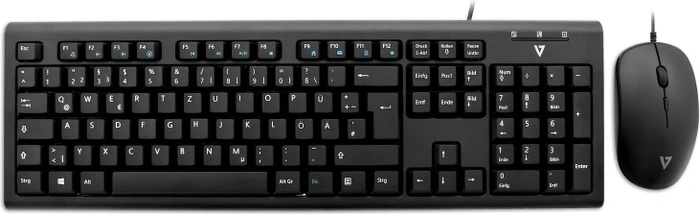 V7 CKU200 Tastatur und Maus Combo, USB, DE