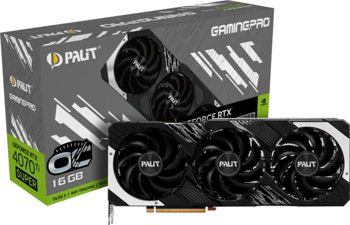 Palit GeForce RTX 4070 Ti SUPER GamingPro OC, 16GB GDDR6X, HDMI, 3x DP