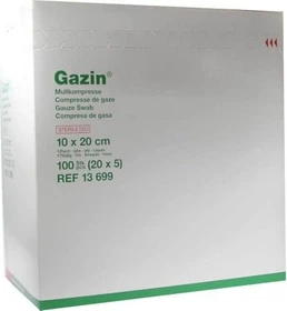Lohmann & Rauscher Gazin Mullkompresse steril 12-fach, 10 x 20cm, 100 Stück (20x 5 Stück)