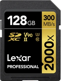 Lexar Professional 2000x Gold Series R300/W260 128GB, UHS-II U3, Class 10