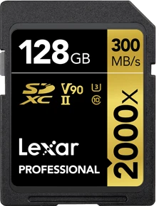 Lexar Professional 2000x Gold Series, SD UHS-II U3, V90