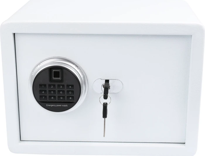 Olympia Olymp GOsafe 2.0/120FP Wandtresor, weiß, Schlüsselschloss/elektronisches Zahlenschloss/Fingerprintreader