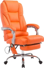 CLP Pacific V2 Kunstleder Bürostuhl mit Massagefunktion, orange