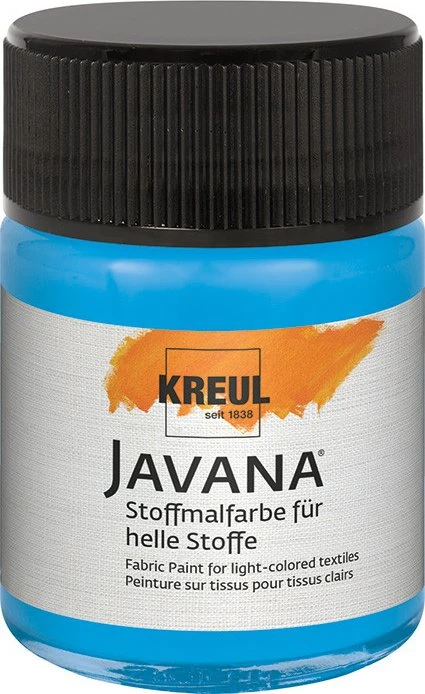 Kreul Javana Stoffmalfarbe für helle Stoffe, azurblau, 50ml