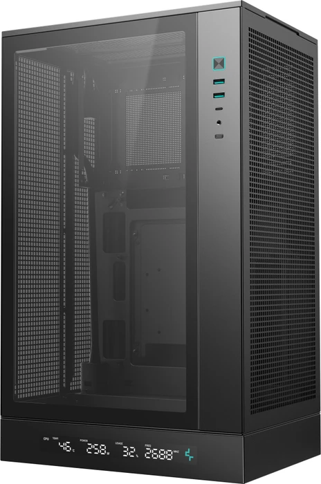 DeepCool CH270 DIGITAL, schwarz, Glasfenster