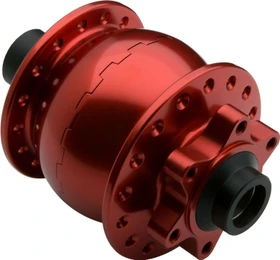 SON 28 15 disc 6-Loch 36 Loch Nabendynamo rot eloxiert