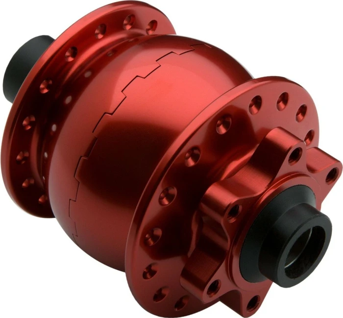 SON 28 15 disc 6-Loch 36 Loch Nabendynamo rot eloxiert