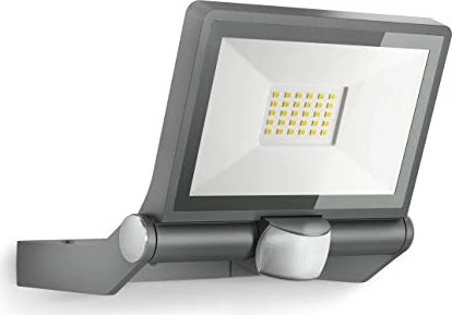 Steinel XLED One S anthrazit, LED-Außenstrahler mit Bewegungsmelder
