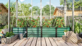 Vitavia Linus In&Out 401 L Hochbeet 245x65cm seegras/schwarz