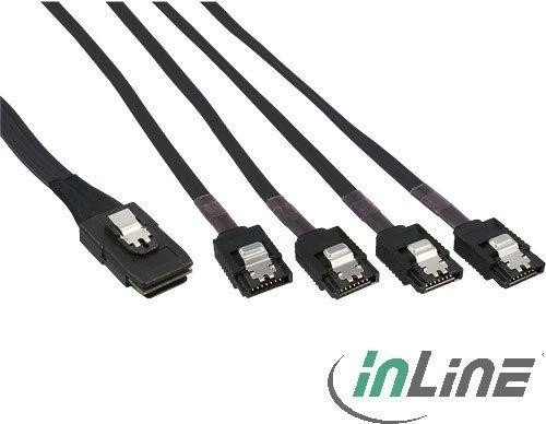 InLine mini SAS x4 [SFF-8087] auf 4x SATA Kabel, 0.75m