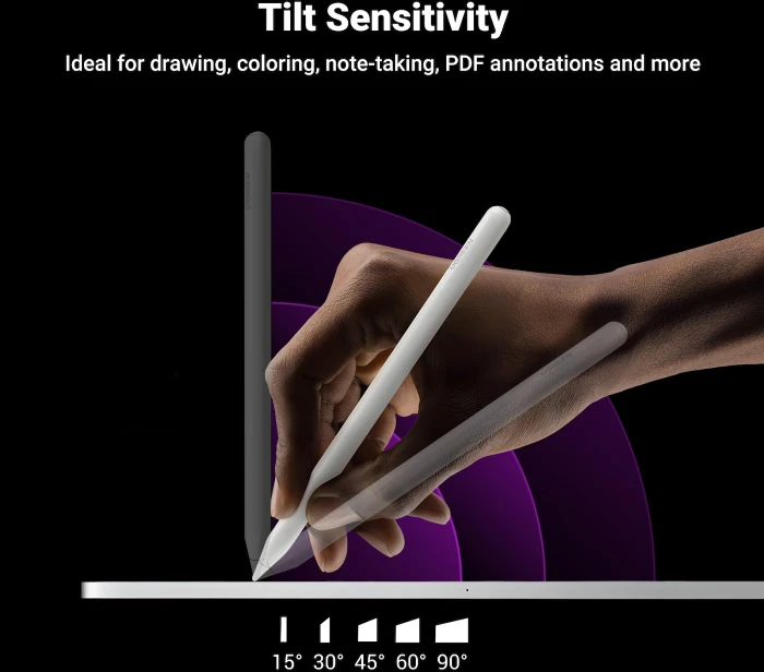 Ugreen Smart Stylus Pen for iPad, Magnetic Charging, weiß