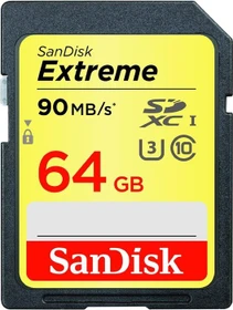 SanDisk Extreme HD Video R90/W40 64GB, UHS-I U3, Class 10