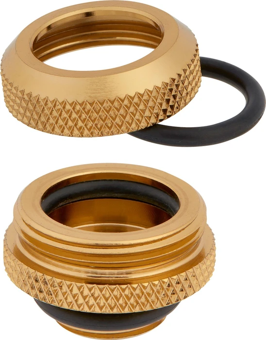 Corsair Hydro X Series XF Hardline, OD Fitting G1/4" auf 14mm, gold, 4er-Pack