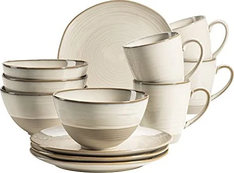 Mäser Nottingham Vintage Frühstücksservice beige, 12-tlg.