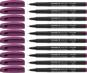 Schneider Topliner 967 Fineliner brombeer, 10er-Pack