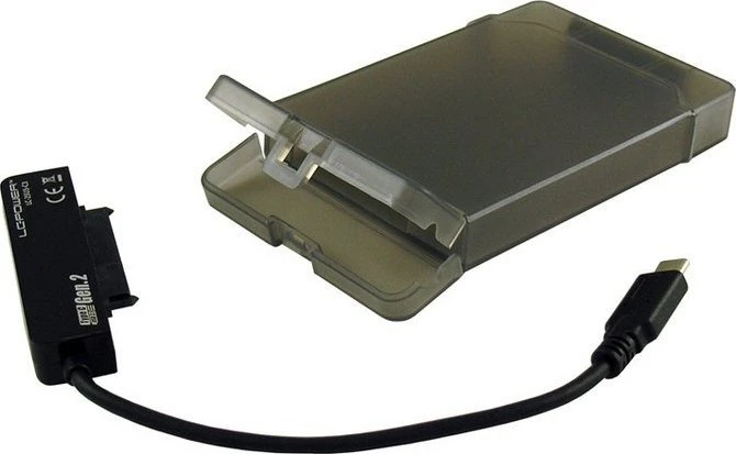 LC-Power LC-25U3-C3 USB-C 3.1 auf SATA Adapter mit 2.5" Schutzhülle