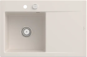 Villeroy & Boch Subway Style 45 Einbau Becken links mit Excenterbetätigung crema