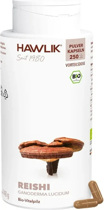 Hawlik Reishi Pulver Kapseln, 250 Stück